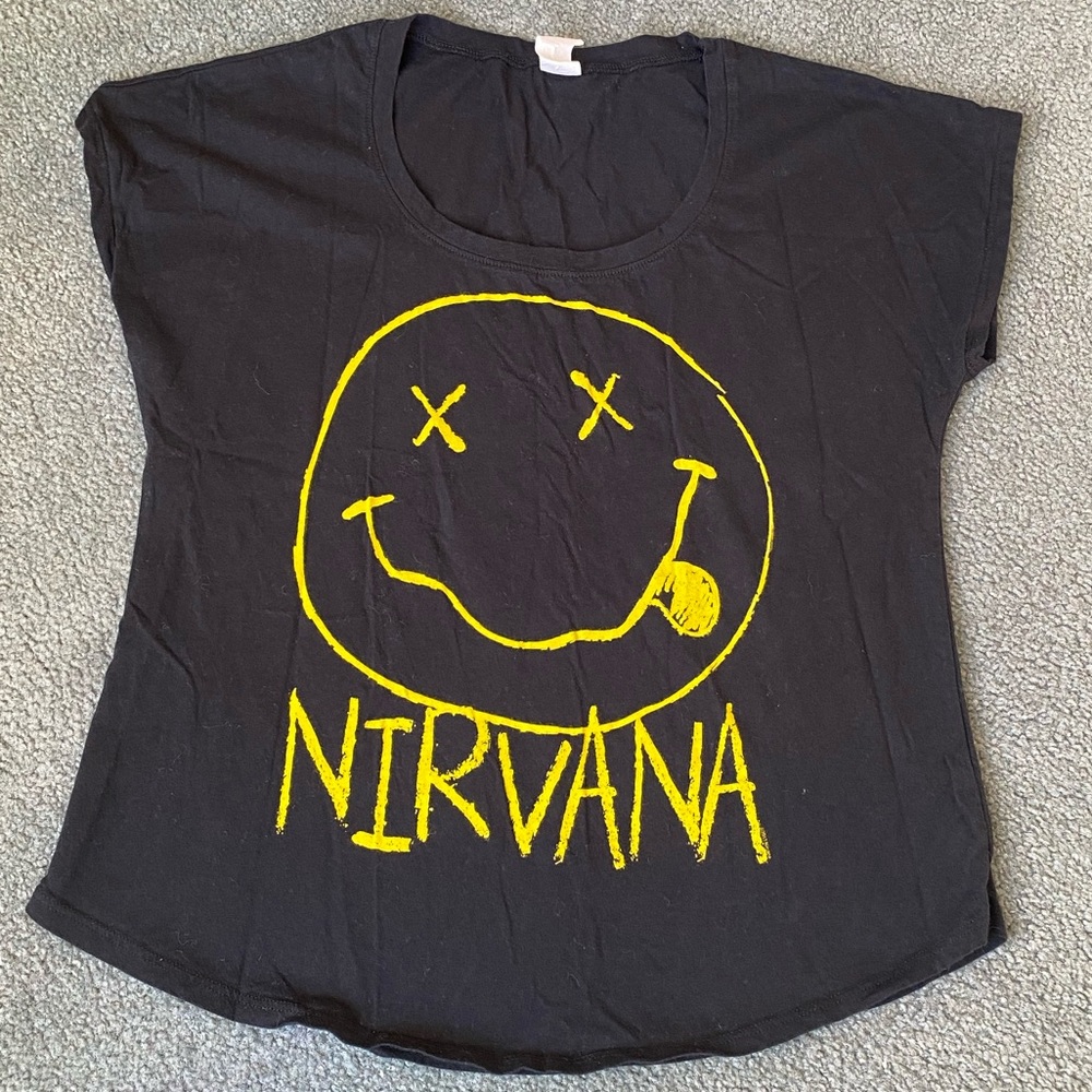 Nirvana smiley t shirt